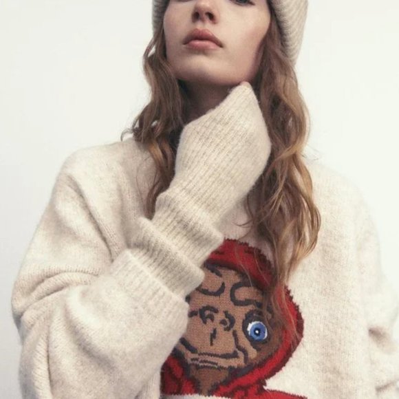 Zara Accessories Nwt Zara Fingerless Ribbed Knit Gloves Sand Marl